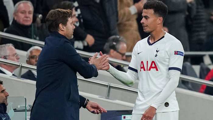 Tottenham's Mauricio Pochettino and Dele Alli